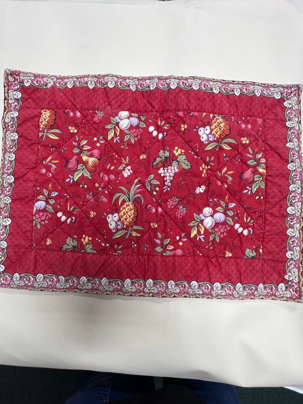 Vintage Pierre deux French country Hand Quilt dining table placement cottagecore